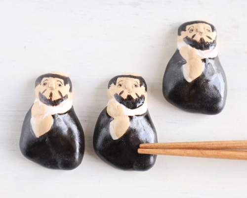 ハンドメイド　陶芸　箸置き sunny-craft サニークラフト リンゴの箸置き／5カラー | サニィ