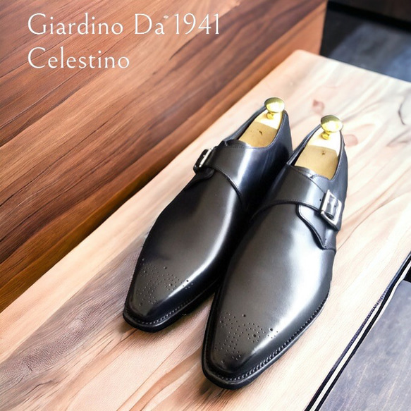 GIA No.27 "Celestino"クラシコ調モンクストラップ／受注生産品（納期60日）／グッドイヤーウェルト 1枚目の画像