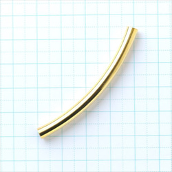 [4]彎管★5×60mm/金★圓管金屬管金屬珠 第2張的照片