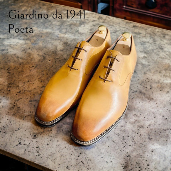 GIA No.28"Poeta"英国調３アイレットプレーントウ／受注生産品（納期60日）／グッドイヤーウェルト 4枚目の画像