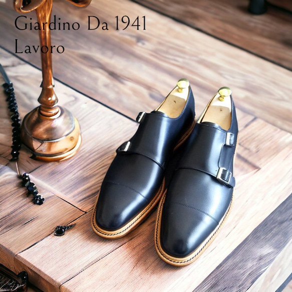 GIA No.51 "Lavoro"英国調Wモンクストラップキャップトウ／受注生産品（納期60日）／グッドイヤーウェルト 10枚目の画像