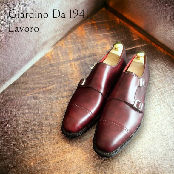 GIA No.51 "Lavoro"英国調Wモンクストラップキャップトウ／受注生産品（納期60日）／グッドイヤーウェルト 4枚目の画像