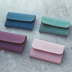 ストロベリーミルク/ピンクのキャンバス紙バッグ - 超軽量/財布/洗える、動物不使用/天然繊維素材で手作り 8枚目の画像
