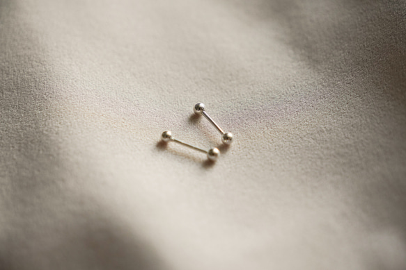 SV925 極簡 基礎轉珠耳環 3 4 mm 珠珠耳釘 耳骨 第4張的照片