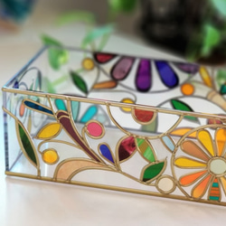 Order: Glass art Tissue case Gold　 Autumn Banquet Gold 第3張的照片