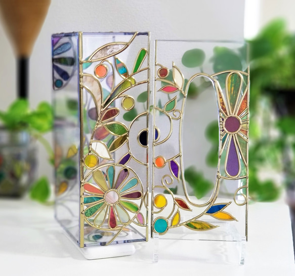 Order: Glass art Tissue case Gold　 Autumn Banquet Gold 第9張的照片