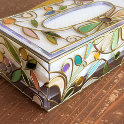 Order: Glass art Tissue case Gold　 Autumn Banquet Gold 第5張的照片