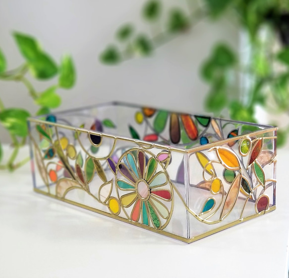 Order: Glass art Tissue case Gold　 Autumn Banquet Gold 第10張的照片