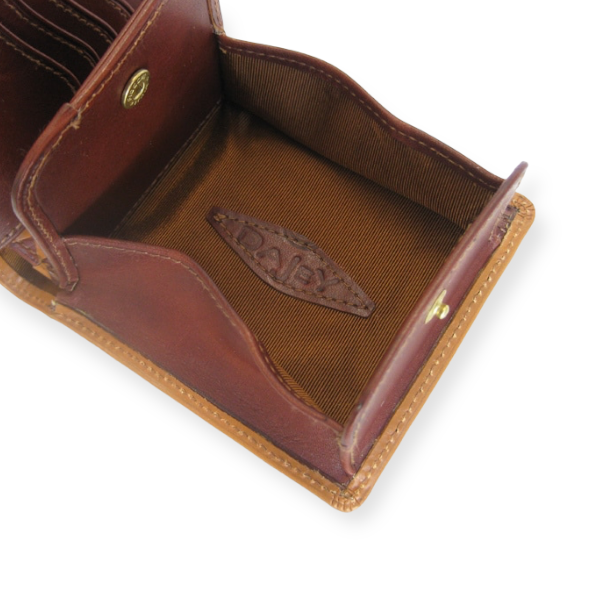 "名入れ可能"番外編 "Basic"アートウォレット 英国ブライドルレザー<TAN>×国内産仔牛革<茶>