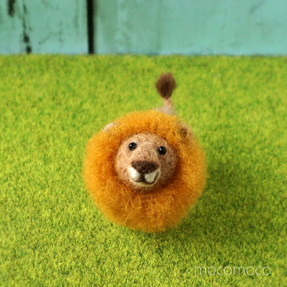 もこもこマスコット・ライオンのししまる ☆あかころ☆羊毛フェルト