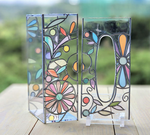 Order: Glass art Tissue case 　 Spring Banquet 第6張的照片