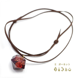 Biju 鑽石形狀玫瑰長石項鍊（帶拋光塗層）de-15-bj-259cc 第6張的照片