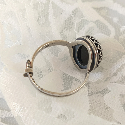 SV925 ブラックオニキス ring(アンティークシルバー・8~23号 SV925 ブラックオニキス ring(アンティークシルバー・8~23号