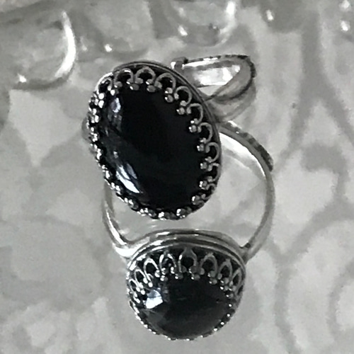 SV925 ブラックオニキス ring(アンティークシルバー・8~23号 SV925 ブラックオニキス ring(アンティークシルバー・8~23号