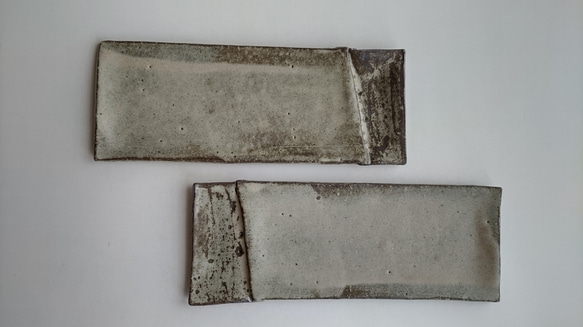 マット灰釉長方形皿 2枚目の画像