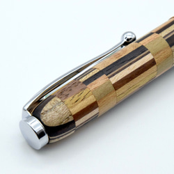 (再出品)【寄木】手作り木製ボールペン スリムライン CROSS替芯 3枚目の画像