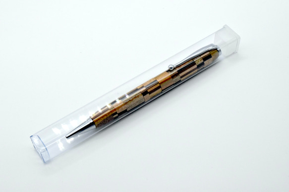 (再出品)【寄木】手作り木製ボールペン スリムライン CROSS替芯 5枚目の画像
