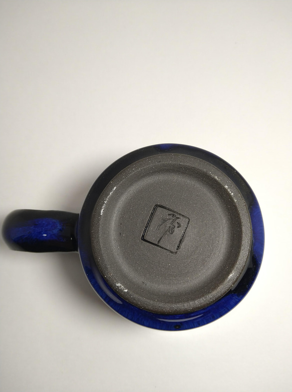 青釉コーヒーカップ&ソーサー          (No.1) 6枚目の画像