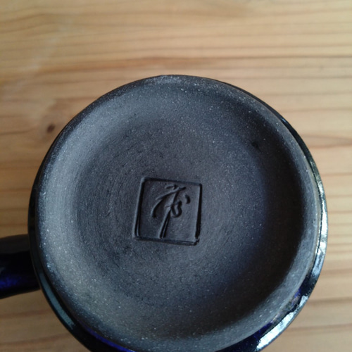 No38 青釉コーヒーカップ&ソーサー（中） ティーカップ 越智製陶所