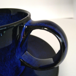 青釉コーヒーカップ&ソーサー          (No.1) 3枚目の画像