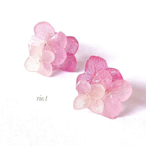 再販10【rie.t】ピンクの紫陽花 1枚目の画像