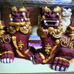 受注製作）「漆喰特大大立シーサーAバージョン」伝統と現代の調和を