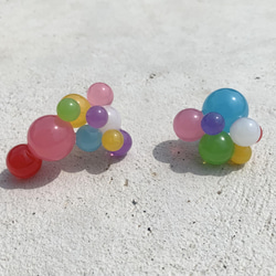 彩色泡泡耳環 第2張的照片