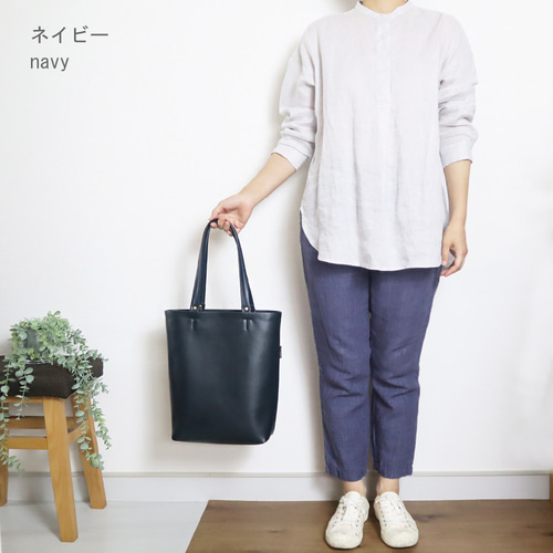 A4サイズトートバッグ ネイビー トートバッグ cocochikobo 通販