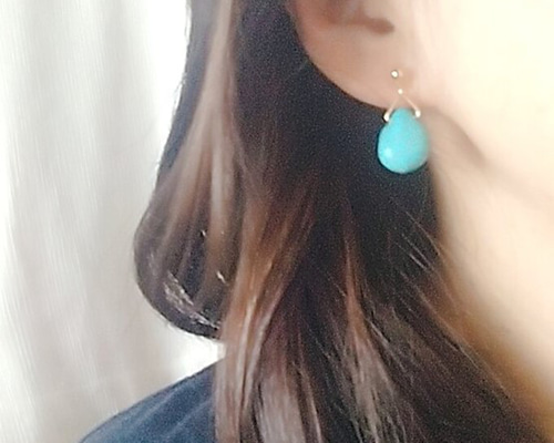 【国内即発】≪Blair Lim≫シンプル ターコイズ ピアス 国内即発】≪Blair Lim≫シンプル ターコイズ ピアス