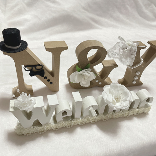 お得なセット価格】結婚式 玄関のお飾り オリジナルオブジェ お得なセット価格】結婚式 玄関のお飾り オリジナルオブジェ