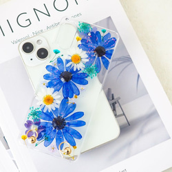 キキページ★押し花ケース ほぼ全機種対応スマホケース❁】押し花スマホケース NO.695（着日指定