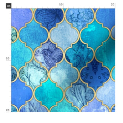 モロッカン柄 幾何学柄 モロッカン モロッコ 手芸 生地 輸入生地 布 布地 コットン 綿 ハンドメイド 4枚目の画像