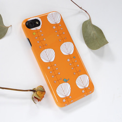 オレンジの木と鳥 北欧 スマホケース/スマホカバー iPhone Xperia galaxy ARROWS Huawei 4枚目の画像