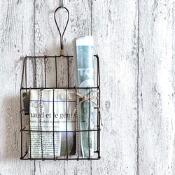 アンティークなワイヤーレターラック 縦型 ＊ワイヤークラフト