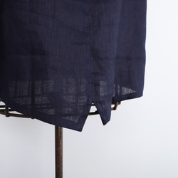 亞麻上衣優雅♪瓶頸上衣<Julia>海軍藍M尺寸 第15張的照片