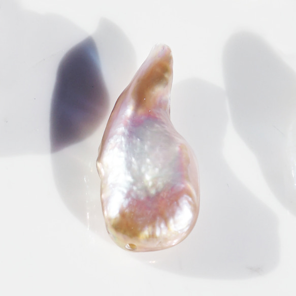 大粒！シェリーブラウン・バロック淡水真珠のネックレス　～Eglantine 7枚目の画像