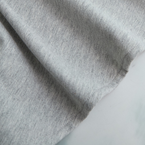 やわらか裏毛パイル素材 コットン スウェット フレアマキシスカート　グレー　0086Grey 19枚目の画像