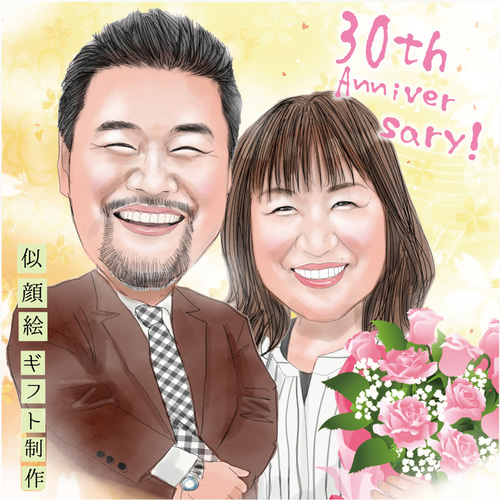 ずっと飾ってもらえるオリジナル 似顔絵スタンド【似顔絵 オーダー