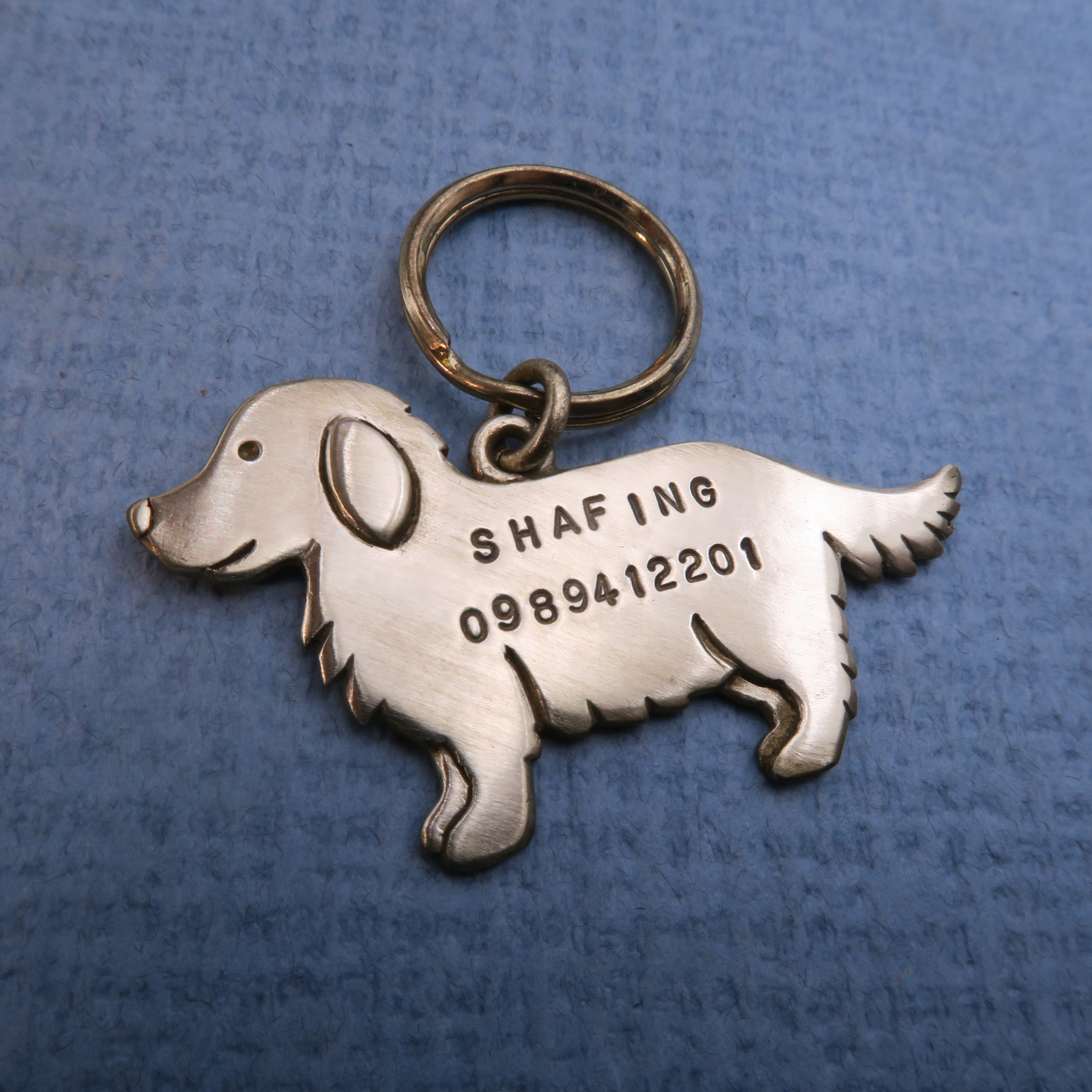 黃銅暖汪阿金狗牌- 寵物名牌黃金獵犬吊飾行李吊牌鑰匙圈手工製作項圈・吊牌・鍊子Beer 的作品5545659｜Creema