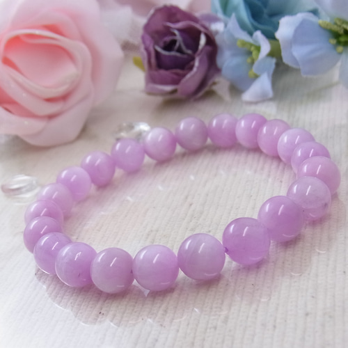 ♡クンツァイト ラベンダー色8ミリ ミルキーふんわり 美しい キャッツ