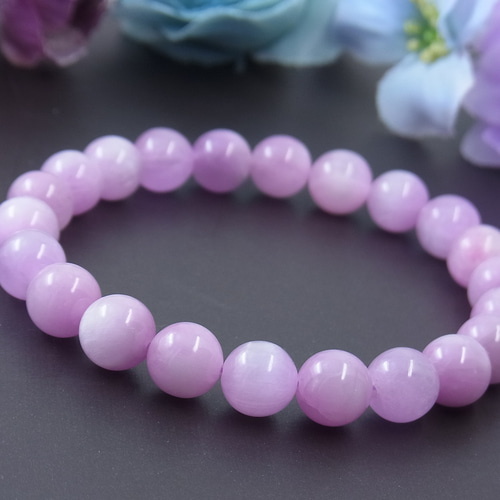 ♡クンツァイト ラベンダー色8ミリ ミルキーふんわり 美しい キャッツ