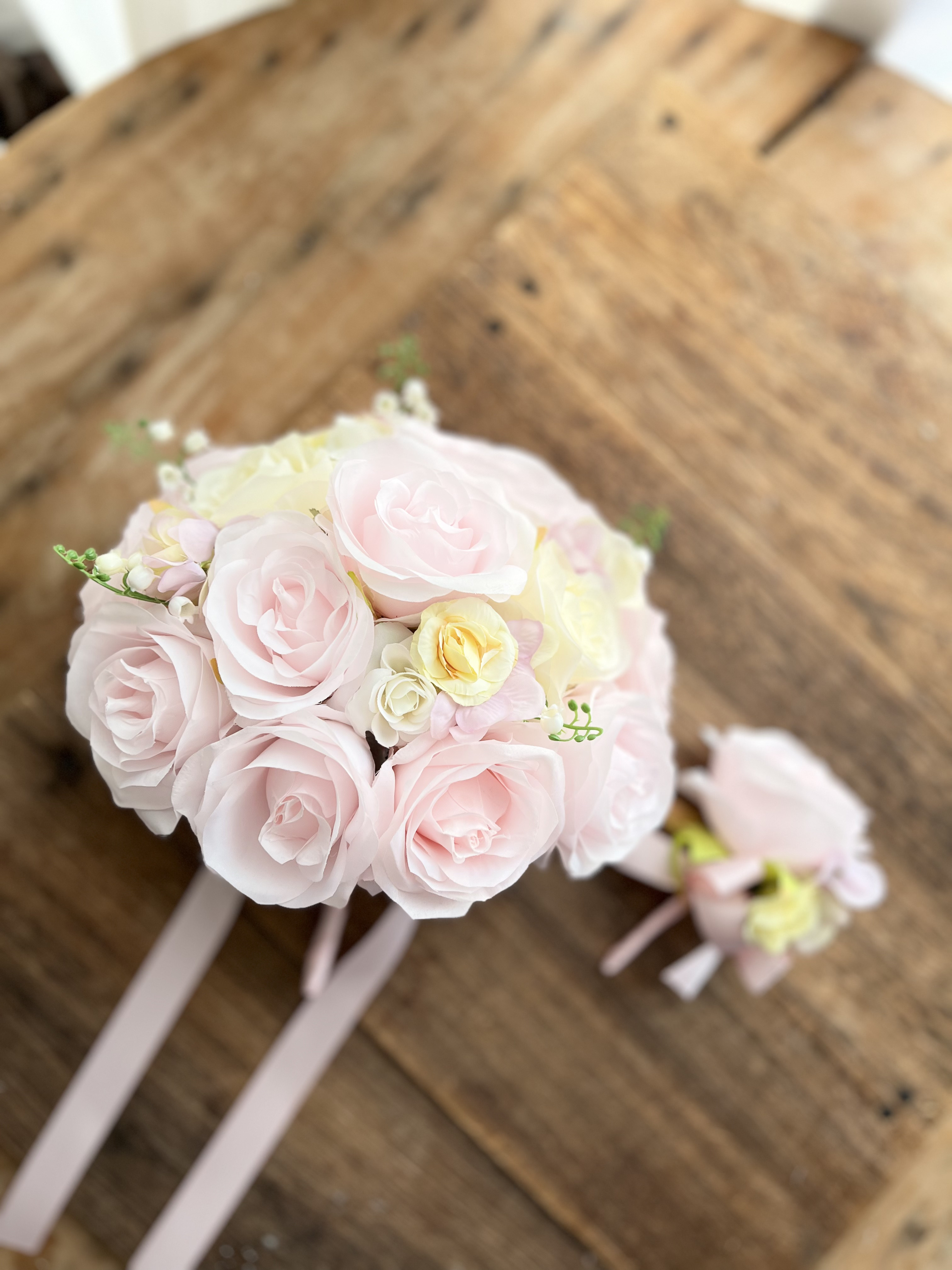 甘いピンクのラウンドブーケ☆