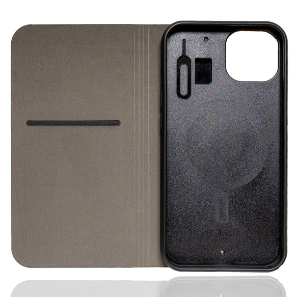 iPhone 天然木　手帳型　フルウッドケース　【当店オリジナル】(名入れ可+700円） 6枚目の画像