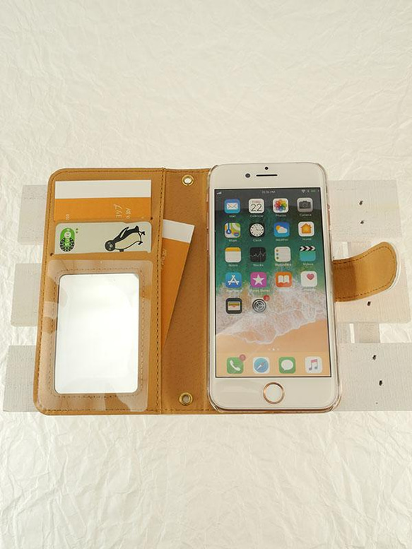 iPhone全機種ケース 虹から来た妖精【ミラー付手帳型スマホケース】 5枚目の画像