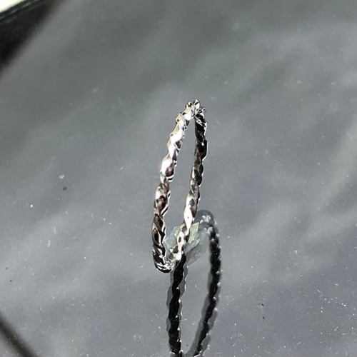 細リング プラチナ900 ダブルツイスト K18でも対応可能 送料無料