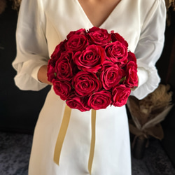 【受注生産】赤と白の折り紙フラワーブーケ マム バラ 正月 紅白 和モダン 水引 受注生産】赤と白の折り紙フラワーブーケ マム バラ 正月 紅白 和