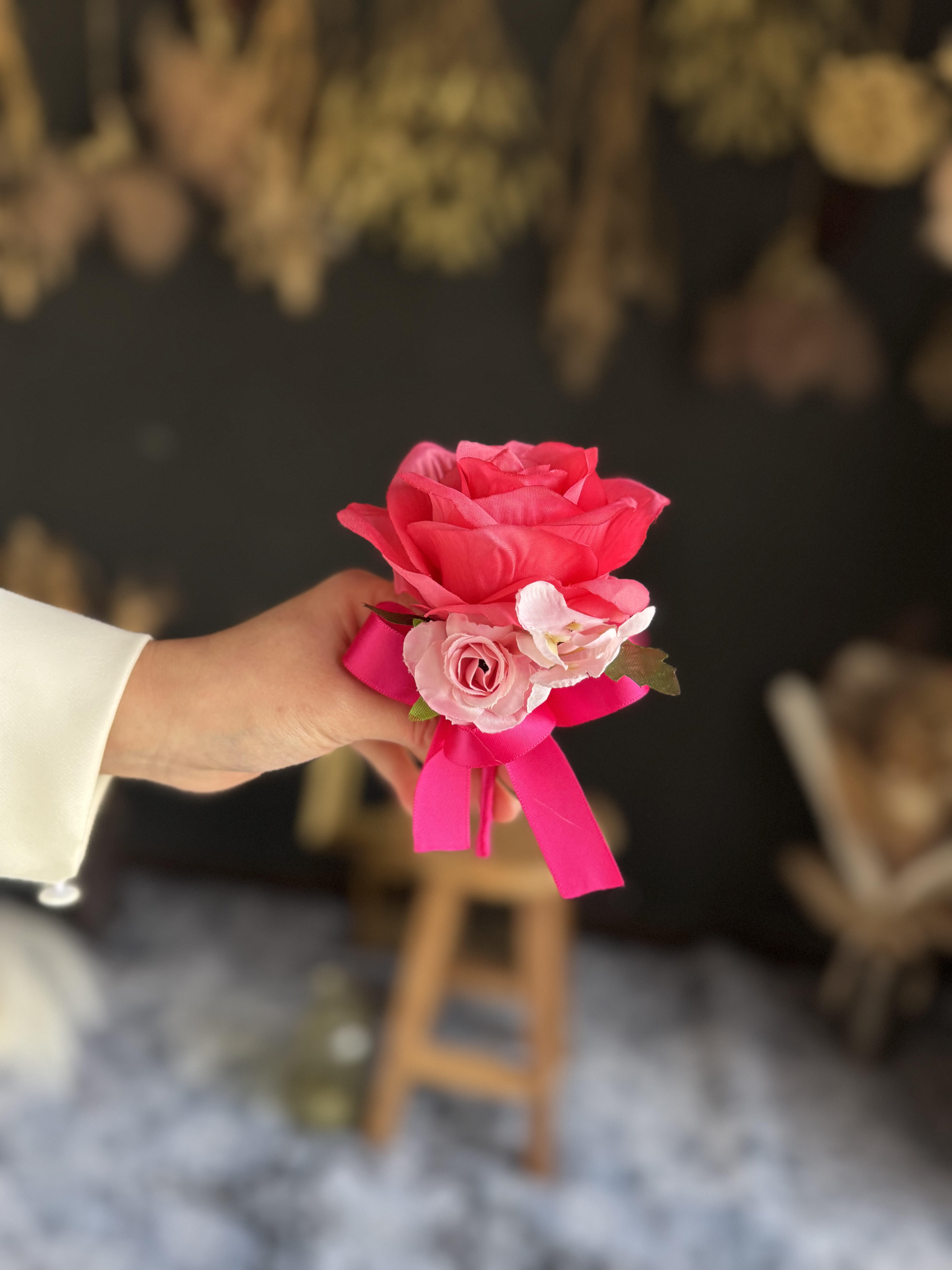 ピンク濃淡ラウンドブーケ☆