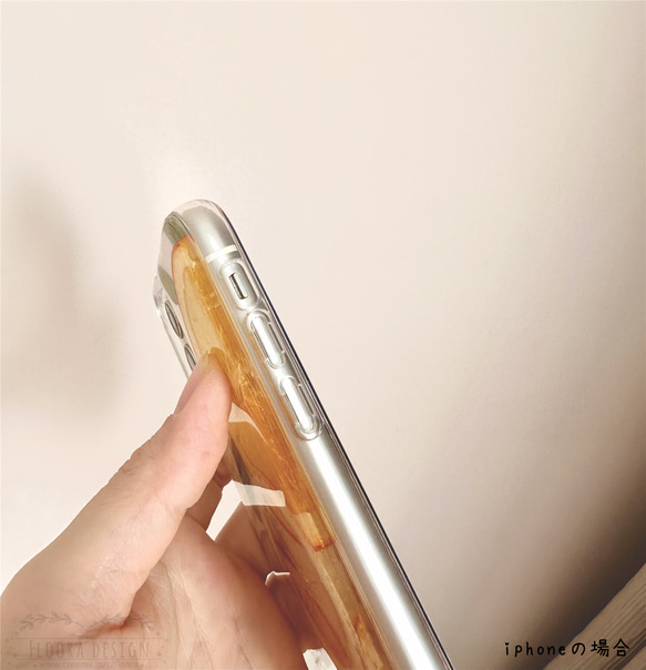 陽だまりの香り レモン オレンジ 押し花スマホケース 押し花 フルーツ 花 iPhone 16 15 14 Galaxy 20枚目の画像
