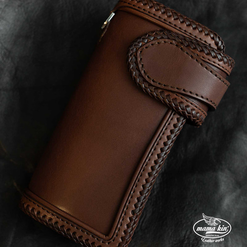 サドルレザー カービングウォレット 栃木レザー 栃木レザー/レザーウォレット/ヌメ革/サドルレザー/バイカーズ