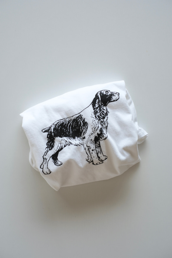 ヴィンテージライク オーバーシルエット半袖Tシャツ / DOG / ホワイト 7枚目の画像
